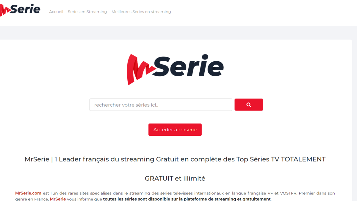 MrSerie | Streaming de séries TV full français qualité HD rapide et gratuit