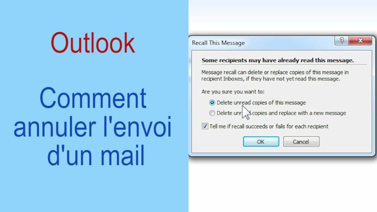 Comment annuler un mail envoyé Outlook 2021 ?