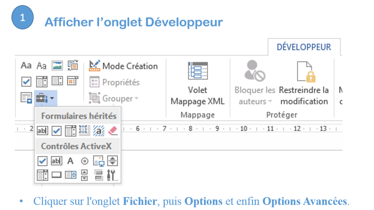 Comment créer un document Word avec des champs à remplir ?