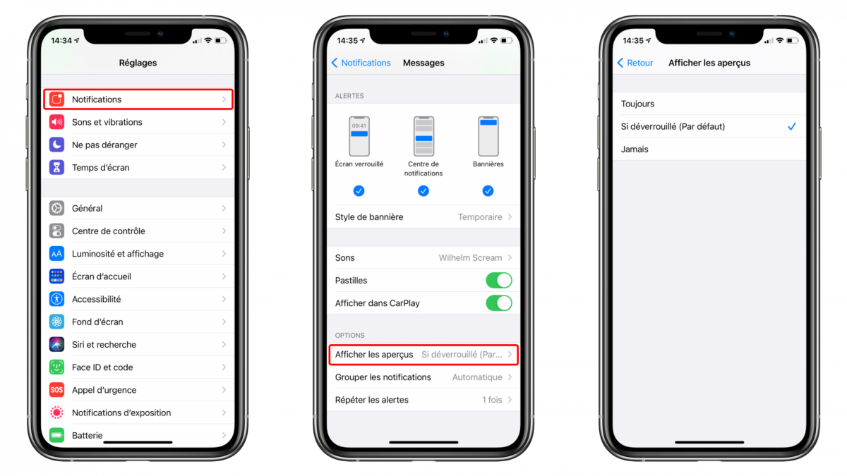 Comment faire apparaître les notifications sur iPhone ?