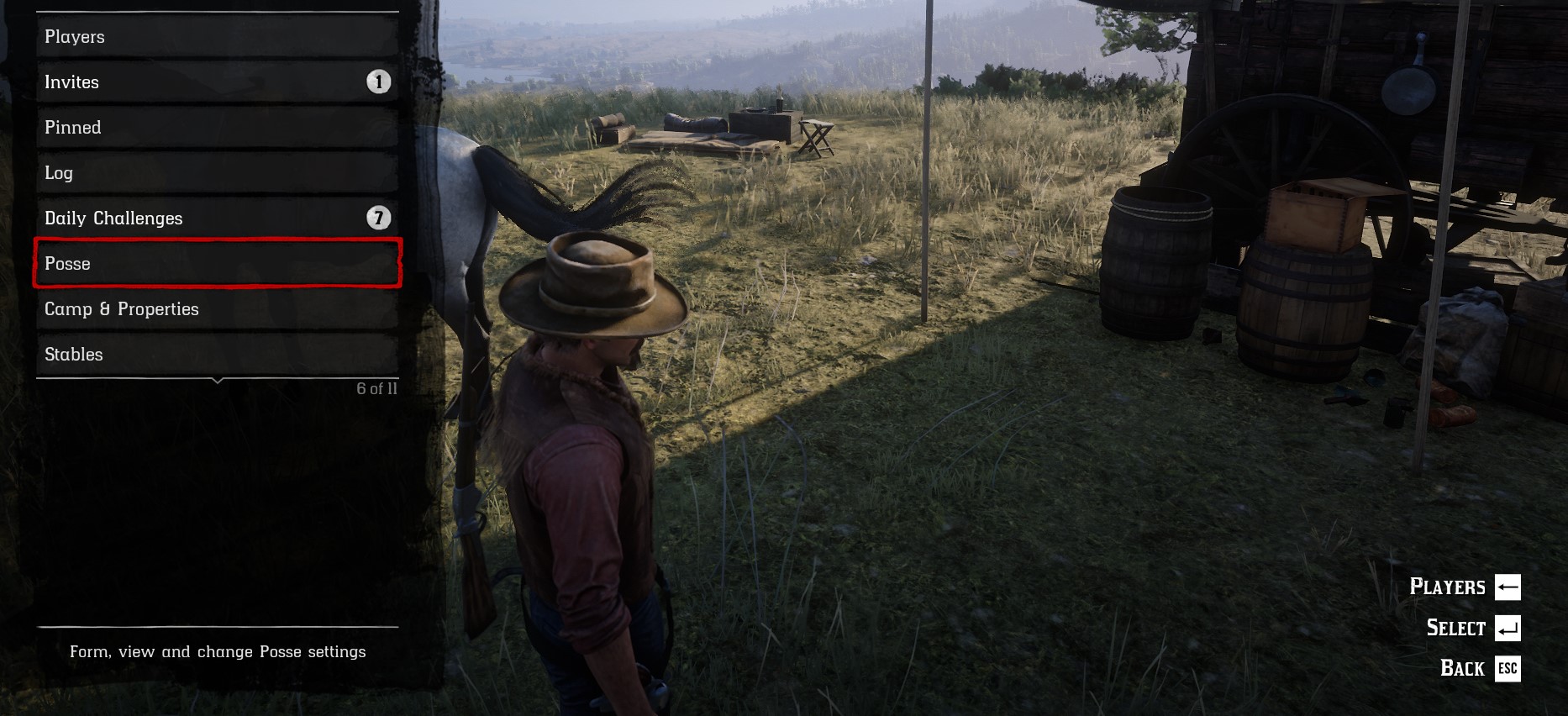 Comment faire un groupe sur Red Dead Redemption 2