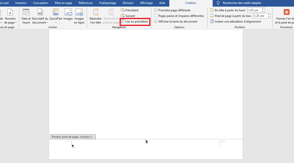 Comment insérer numéro de page Word à partir de la 3ème page ?