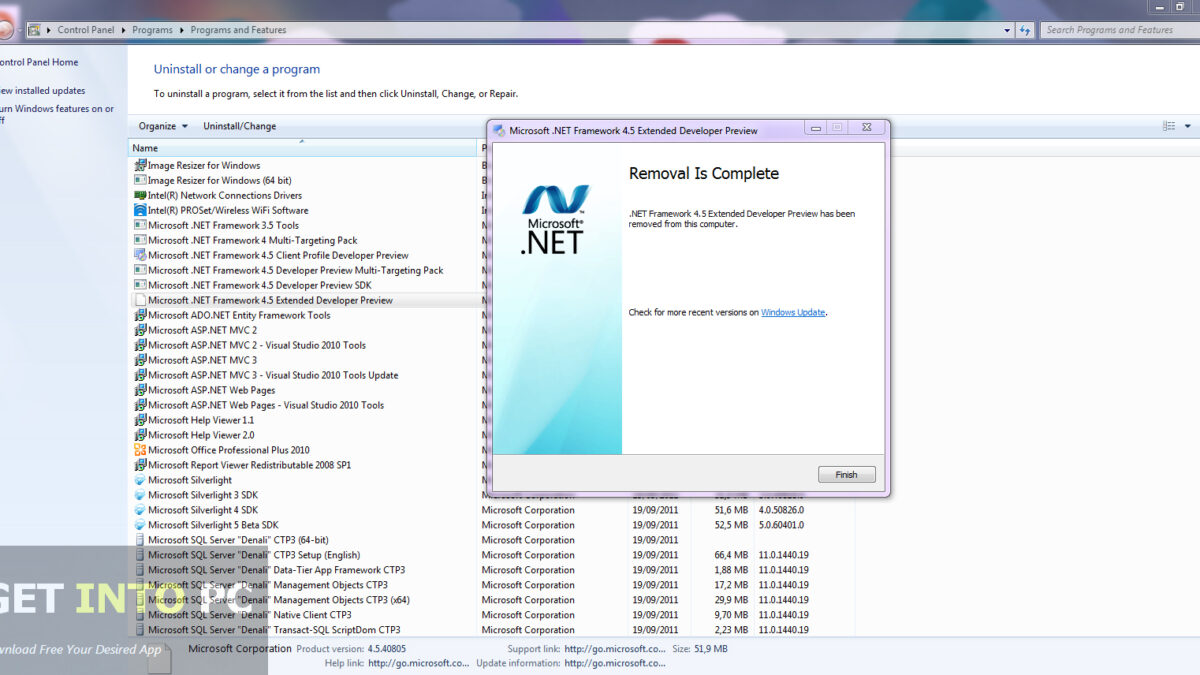 Comment installer NET Framework 40 sur Windows 7 ?