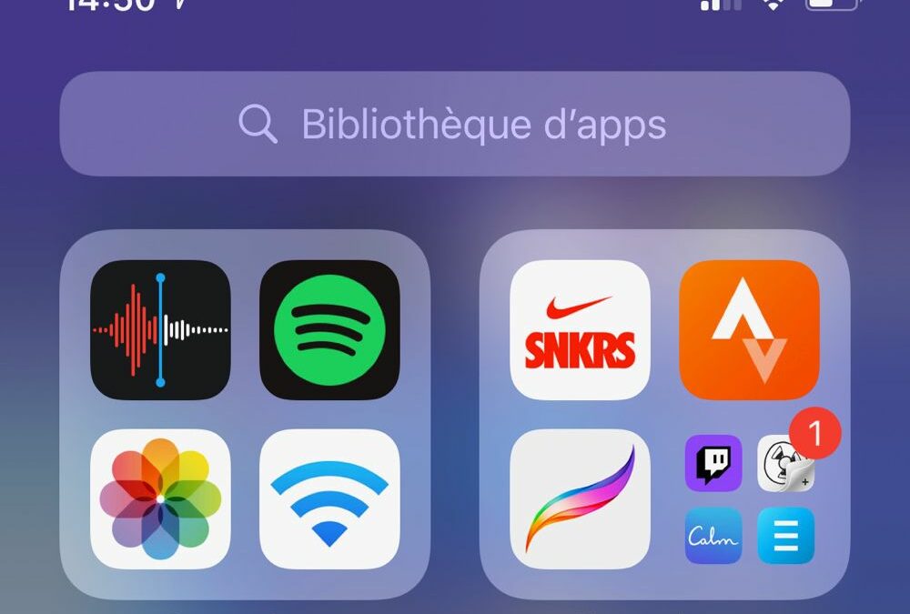 Comment masquer la bibliothèque d’Apps ?