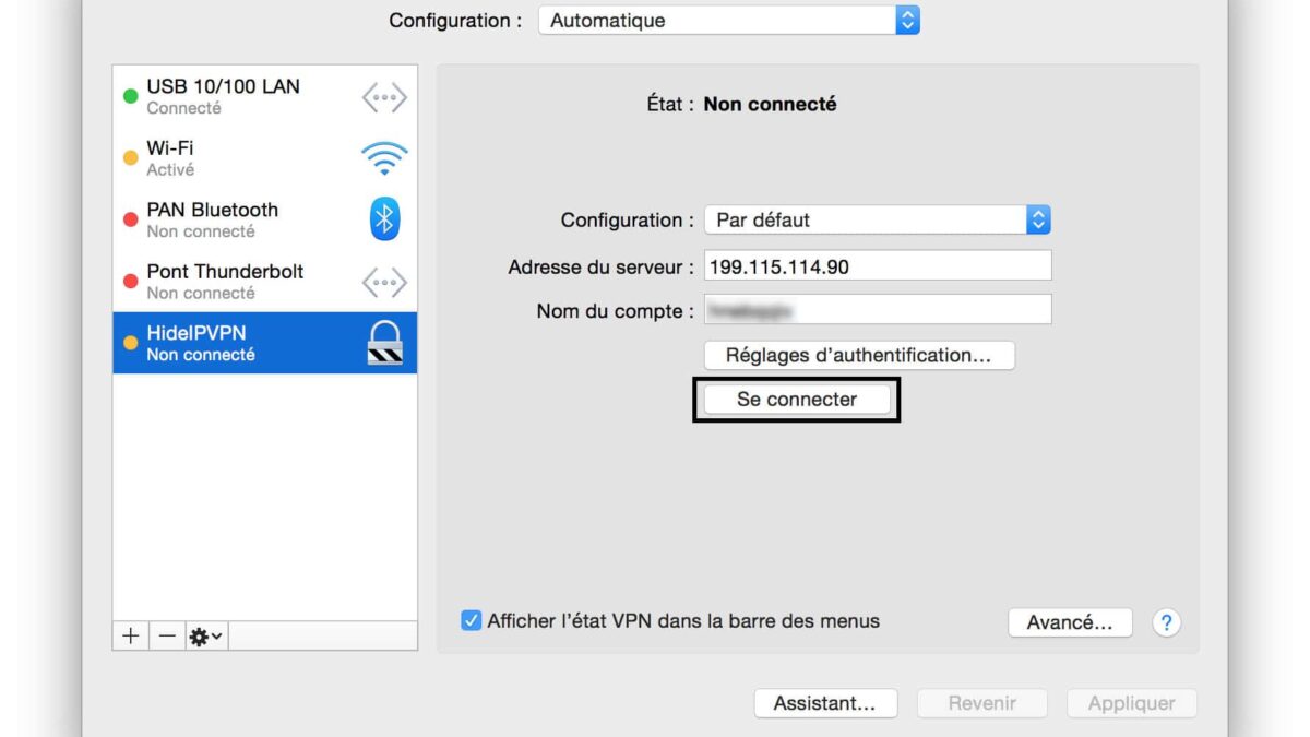 Comment mettre le VPN sur Mac ?