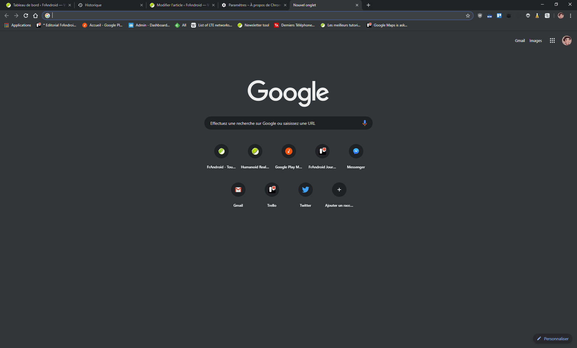 Comment mettre son compte Google en mode sombre
