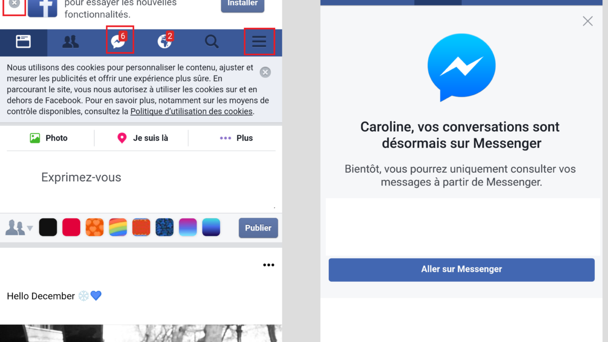 Comment voir les message FB sans Messenger ?