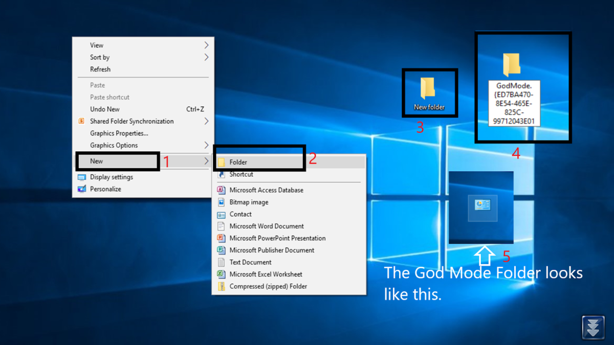 How do I enable God Mode in Windows 10?