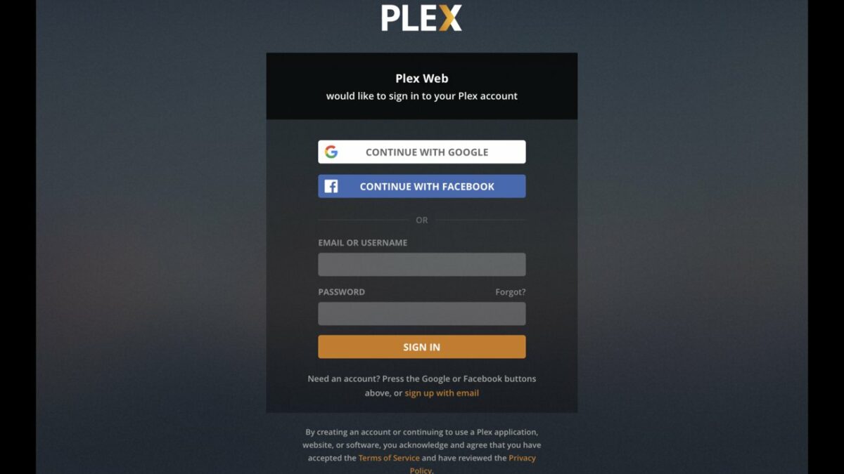 How do I reset my Plex account?