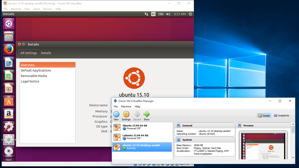 How do I run Ubuntu on Windows 10 on VirtualBox?