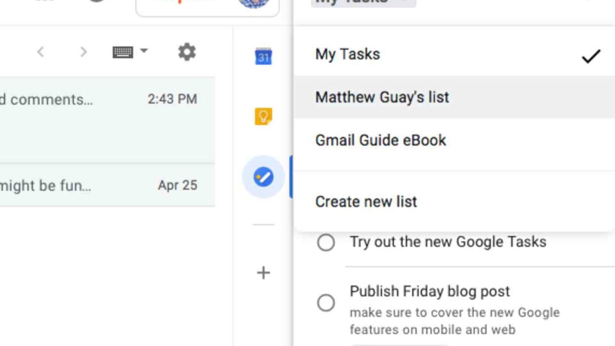 Is there a Google task list?