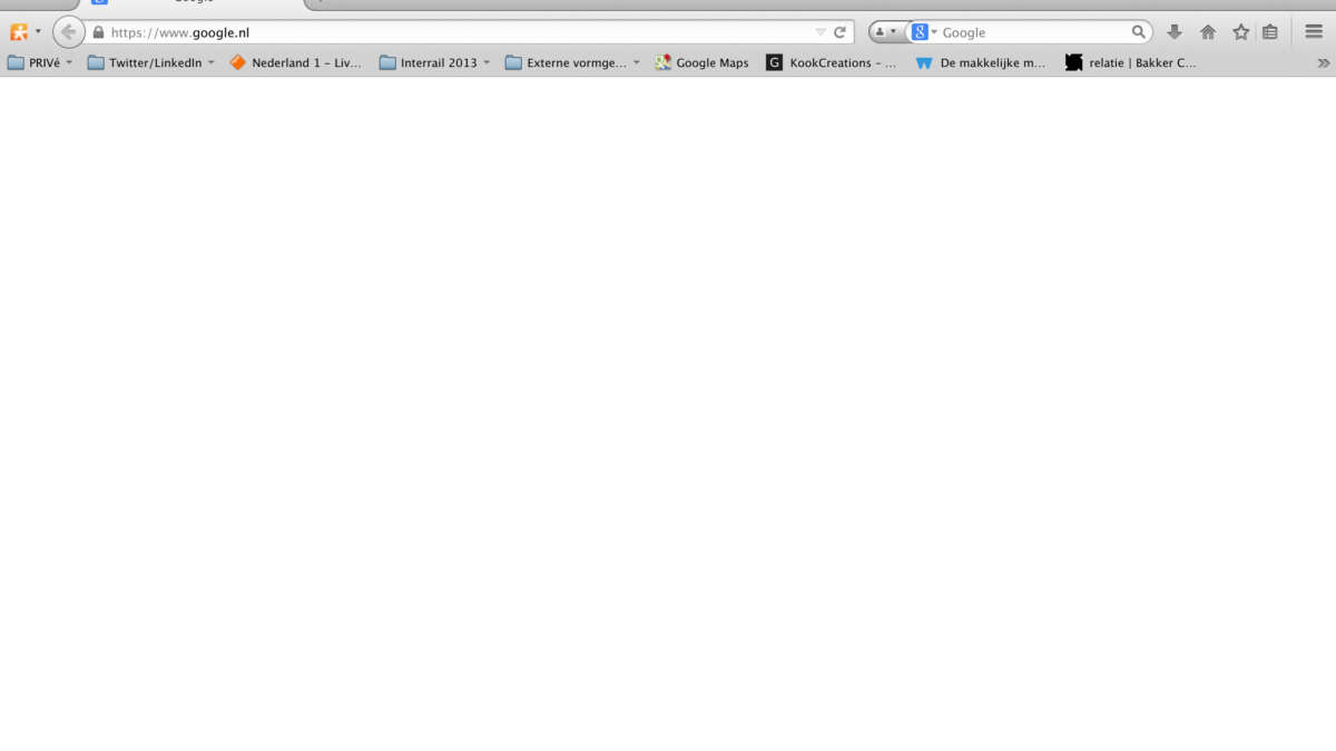 Why is Firefox blank screen white?